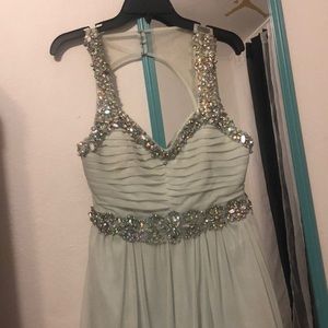 Pastel blue prom dress